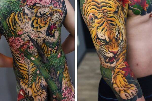 Значения японских татуировок: тигр Тора